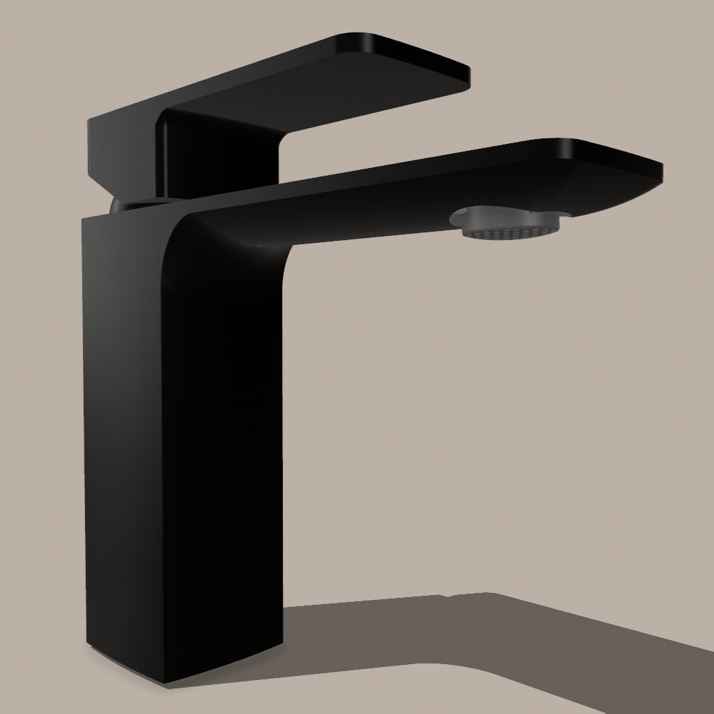 Crestline Brass Bathroom Faucet – Chrome, Black & Nickel with Braided Hoses