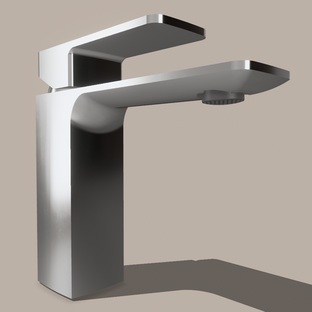 Crestline Brass Bathroom Faucet – Chrome, Black & Nickel with Braided Hoses