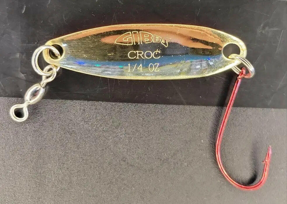 🍁Gibbs Croc Brass Fire Stripe Spoon 1/4oz