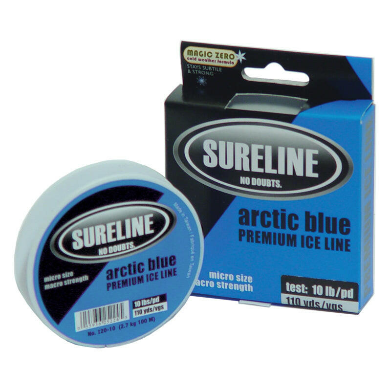 🍁Sureline Arctic Blue Premium Ice Fishing Monofilament 110yds