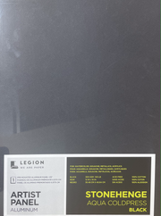 Legion Paper Aluminum Panel - Stonehenge Aqua Coldpress Black 12x16" - Art Noise