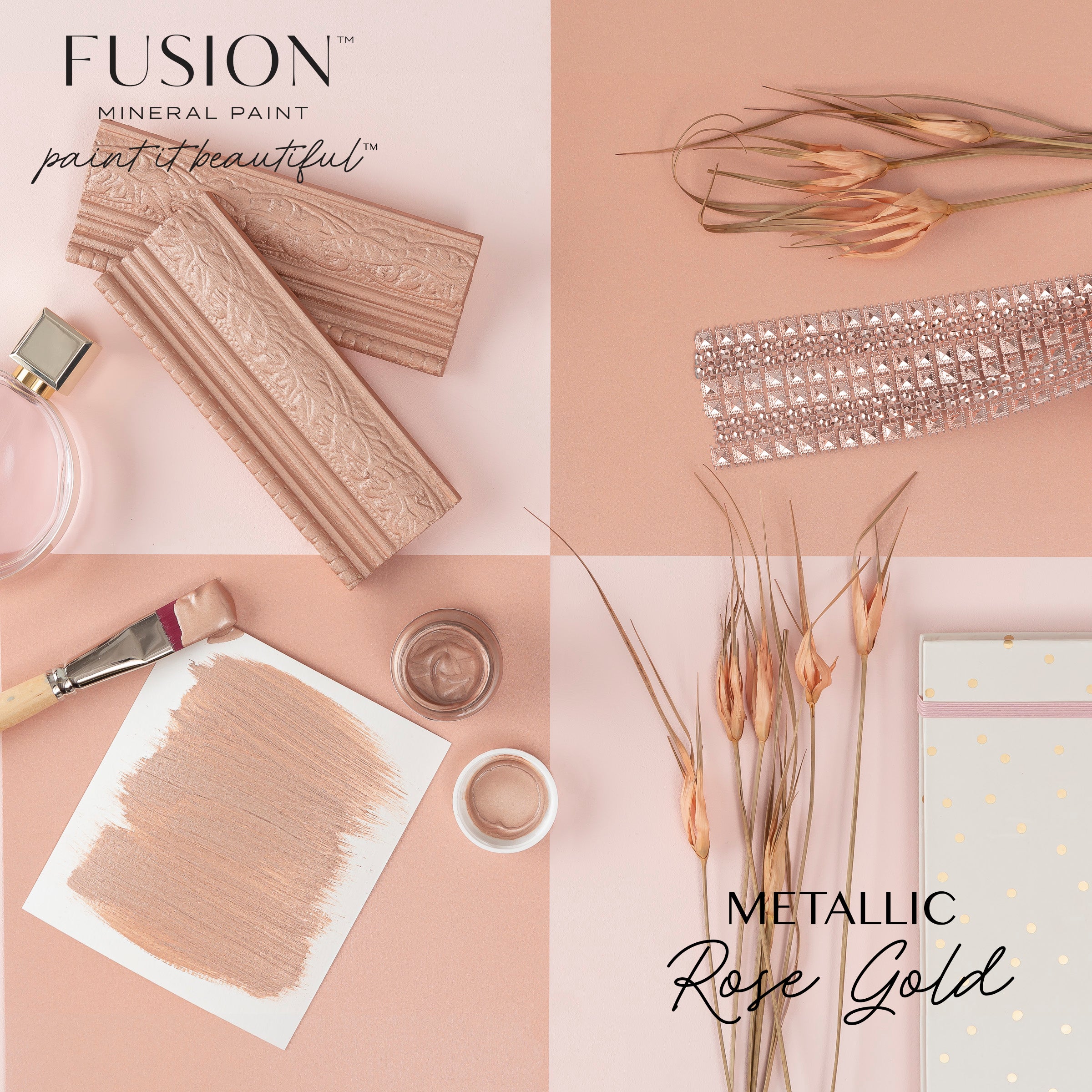 Fusion Mineral Paint Metallic Rose Gold