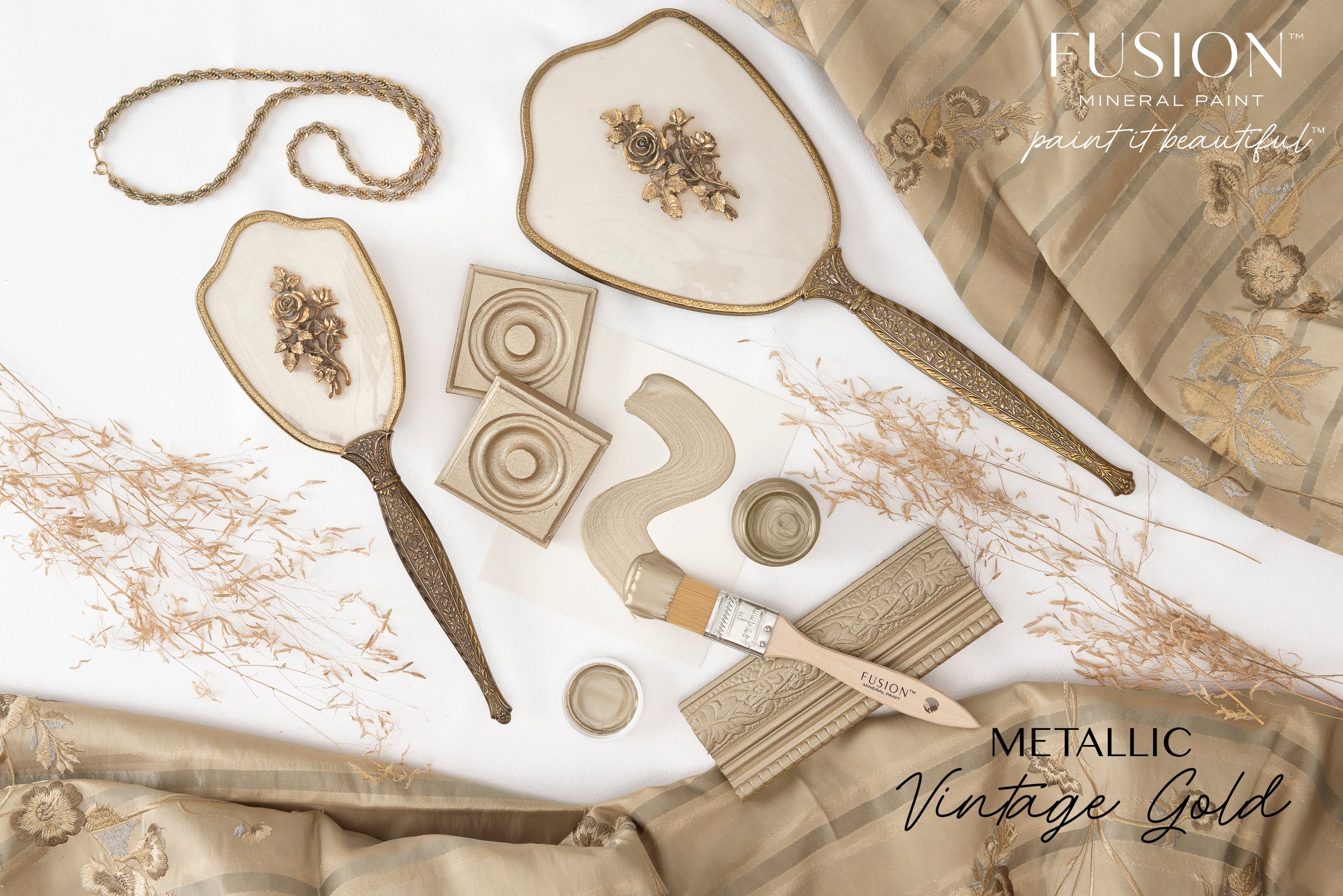 Fusion Mineral Paint Metallic Vintage Gold