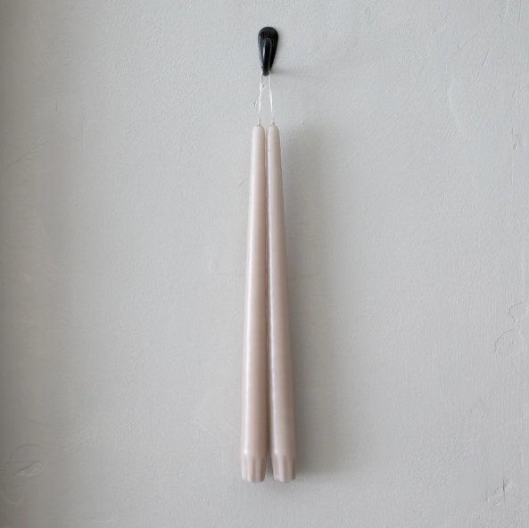 SOCCO Designs Taper Candles - Pair Oatmeal