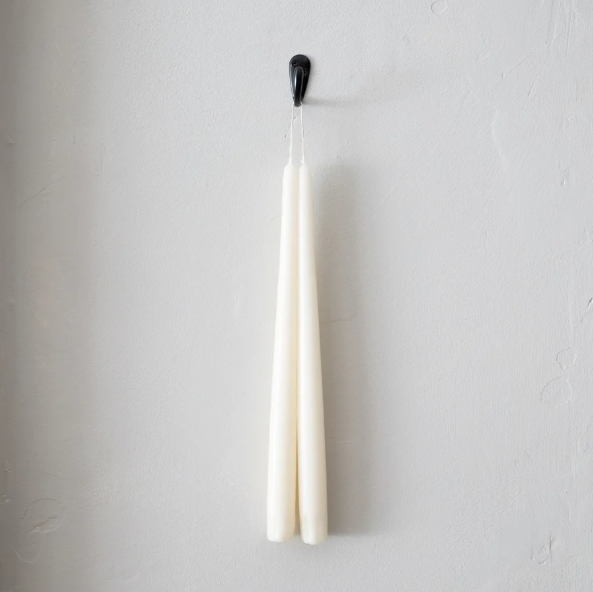 SOCCO Designs Taper Candles - Pair Ivory
