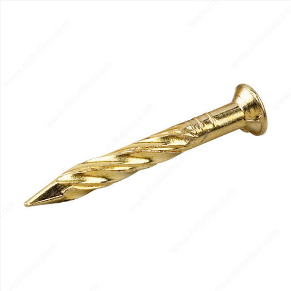 Onward - Trim Nails Blister of 38 units - 7/8 in - Solid Brass/Metal