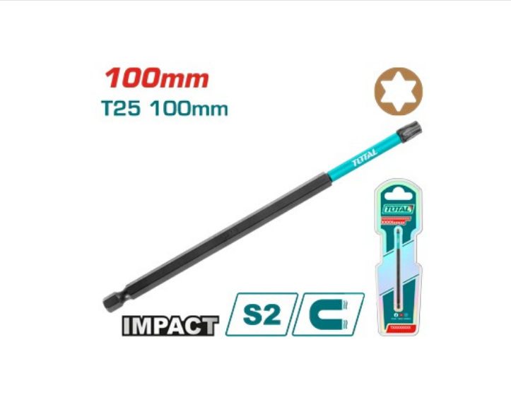 Total Tools - T25X4" Torx Impact screwdriver bit