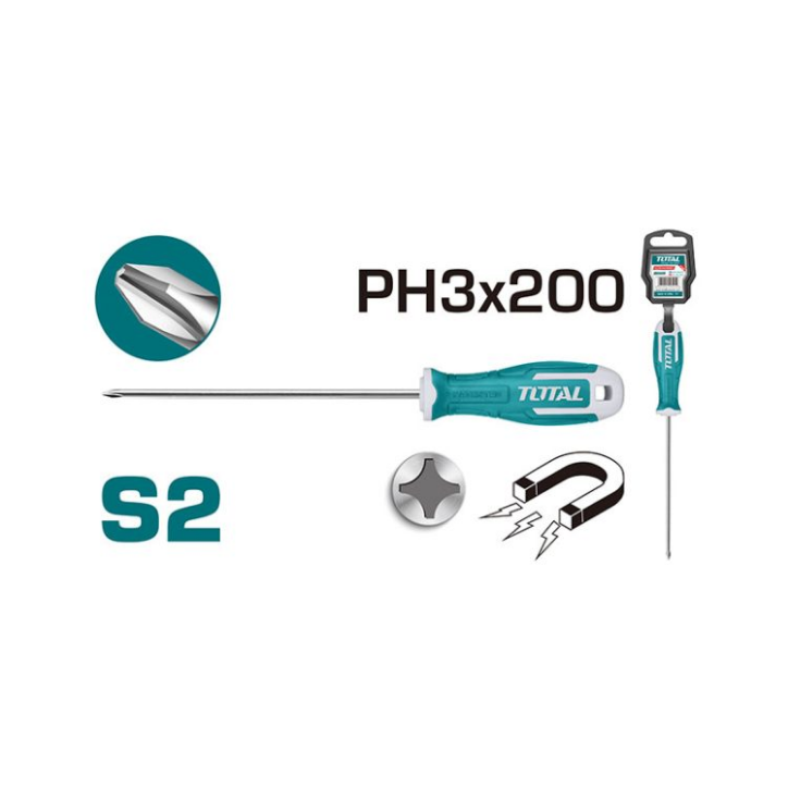 Total Tools - PH3X8" Phillips screwdriver