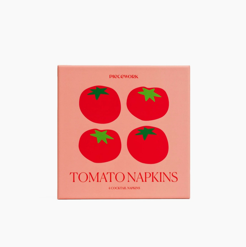 Tomato Cocktail Napkins - Set of 4