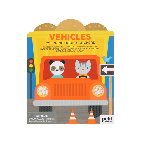 Vehicles Colouring Book with Stickers