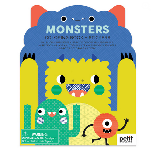 Monsters Colouring Book with Stickers