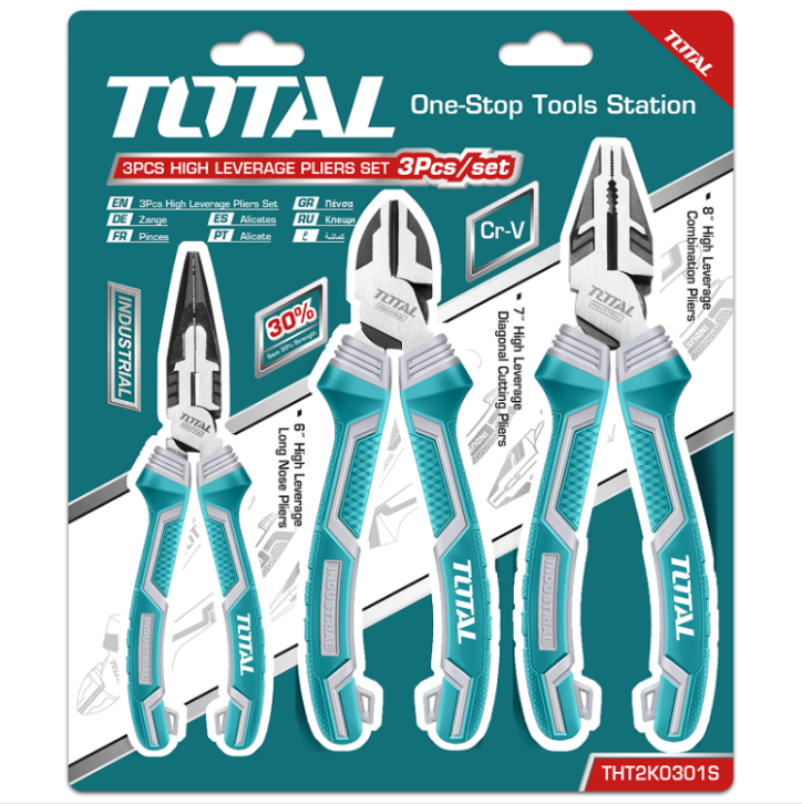 Total Tools - 3pcs High leverage pliers
