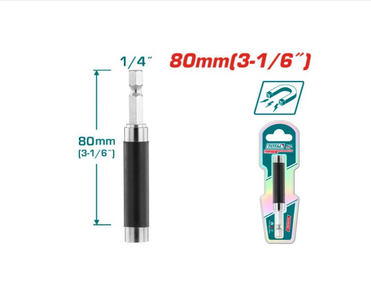 Total Tools - 3 1/6" Extension screwdriver bit holder with Magnetic