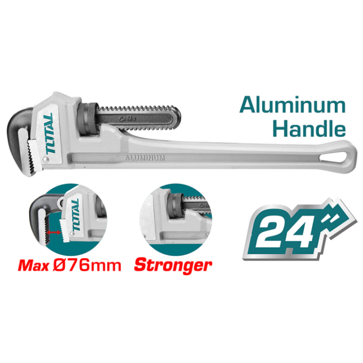 Total Tools - 24" Aluminum Handle Pipe Wrench