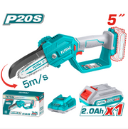 Total Tools - 20VX2.0AHX5" Cordless pruner saw (1Battery+1Charger)