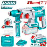 Total Tools - 20VX1" Cordless rotary hammer combo