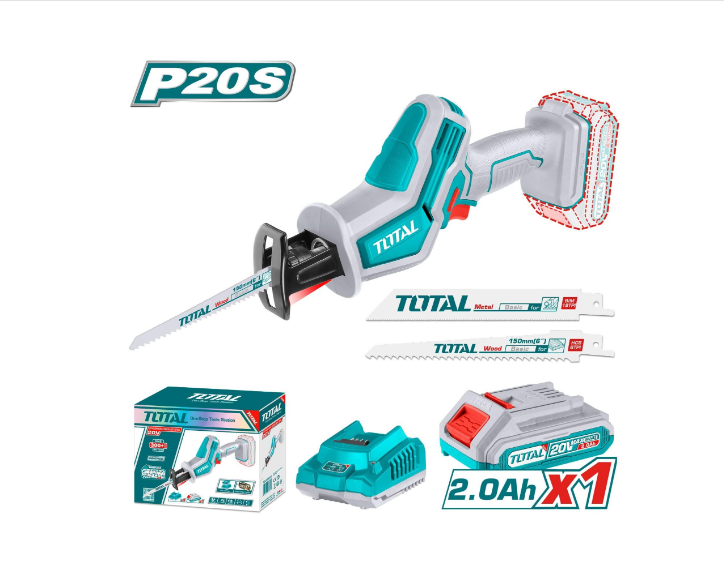 Total Tools - 20V Cordless reciprocating saw (1Battery+1Charger)