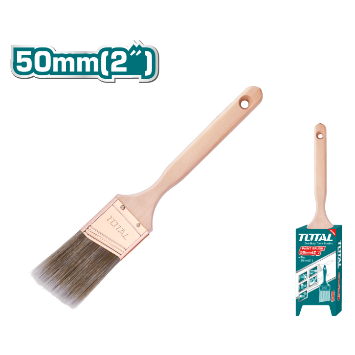 Total Tools - 2.0" Angle sash brush (Wooden Handle)