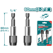 Total Tools - 2 PCSX2-3/8" Screwdriver bit holder with release set