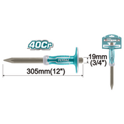 Total Tools - 12"X3/4" Industrial Concrete chisel