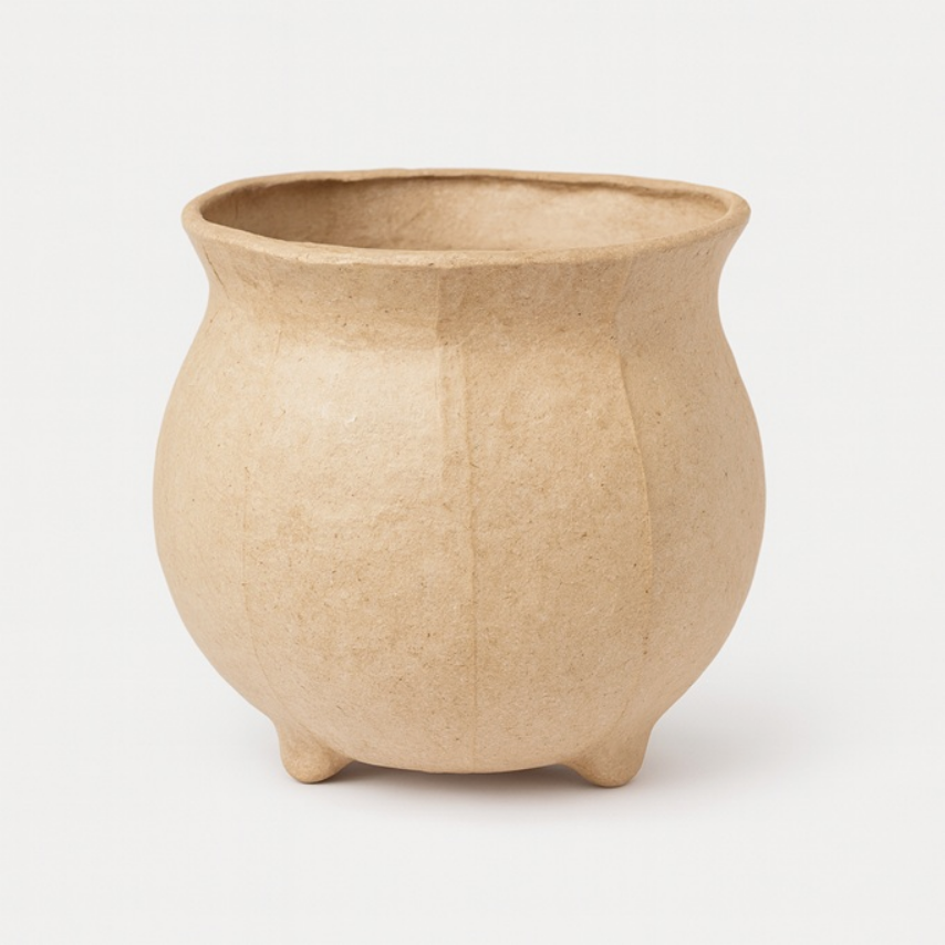 Paper Mache Witch's Cauldron