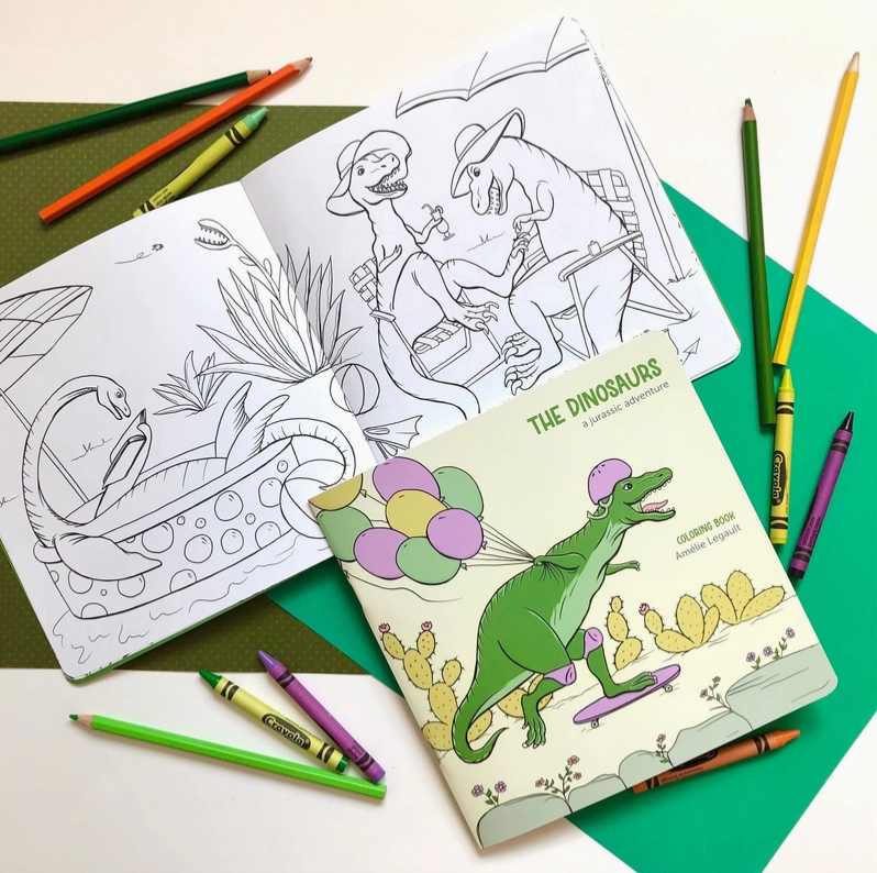 The Dinosaurs Colouring Book