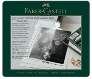 Faber-Castell PITT GRAPHITE MATT and CASTELL 9000 Tin of 20