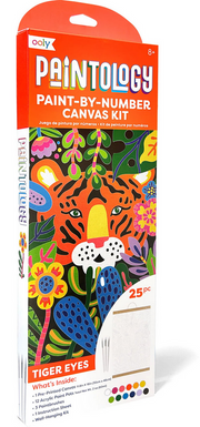 OOLY Paintology: Paint-By-Number Canvas Kit- Tiger Eye