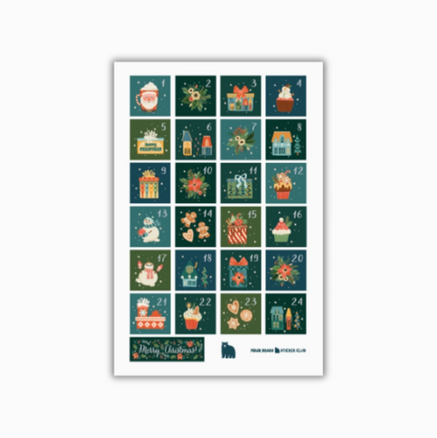Four Bears Sticker Club - Merry Countdown Four Bears Sticker Club Decorative Stickers art-noise.myshopify.com four-bears-sticker-club-merry-countdown