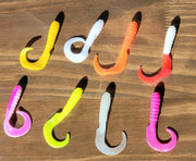 🍁Single Tail 3" Jig Body, Assorted Colors