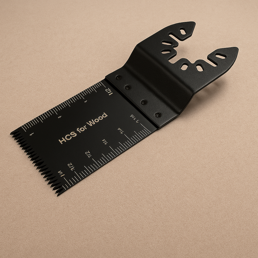 Universal HCS Oscillating Blade – 40mm Wood Cutter | Inch+CM Scale