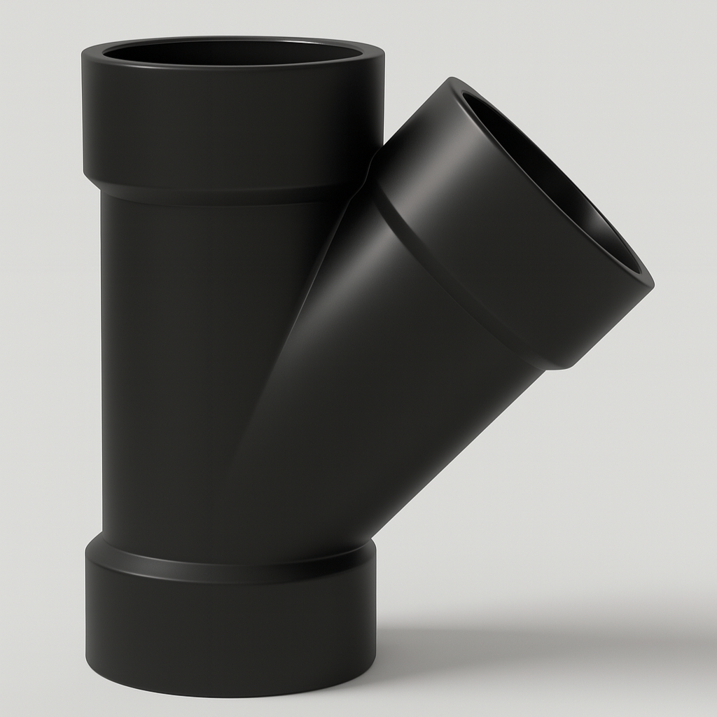 LESSO ABS Reducing WYE – Hub x Hub x Hub DWV (Multiple Sizes)