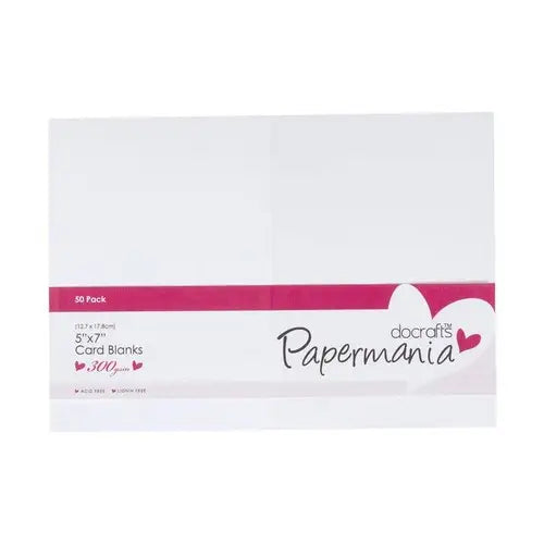 Papermania 5 X 7 Cards/Envelopes (50pk 300gsm) - White