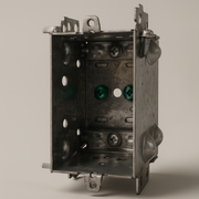 1‑Gang Gangable Electrical Box 3x2x2 ½ – Galvanized Steel, ETL Listed