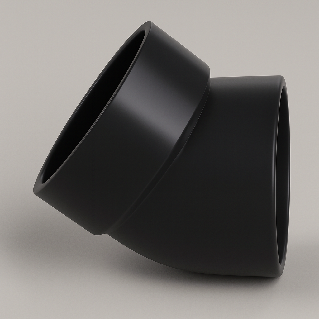 LESSO ABS Street Elbow – 45° Short Turn Spg x Hub | 1 1/2"–3" DWV