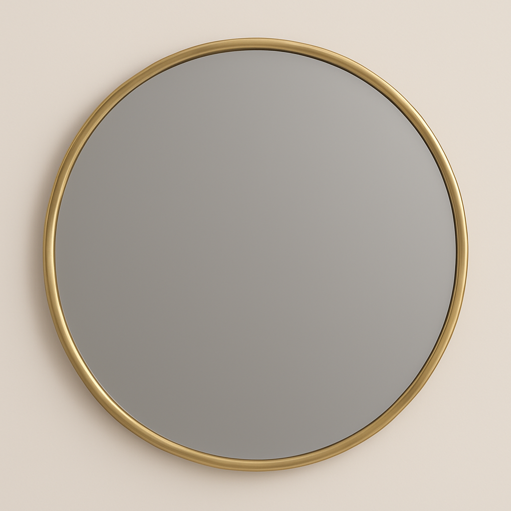 Round Vanity Mirror – Black, Gold, Nickel | 24" & 32" Metal Frame