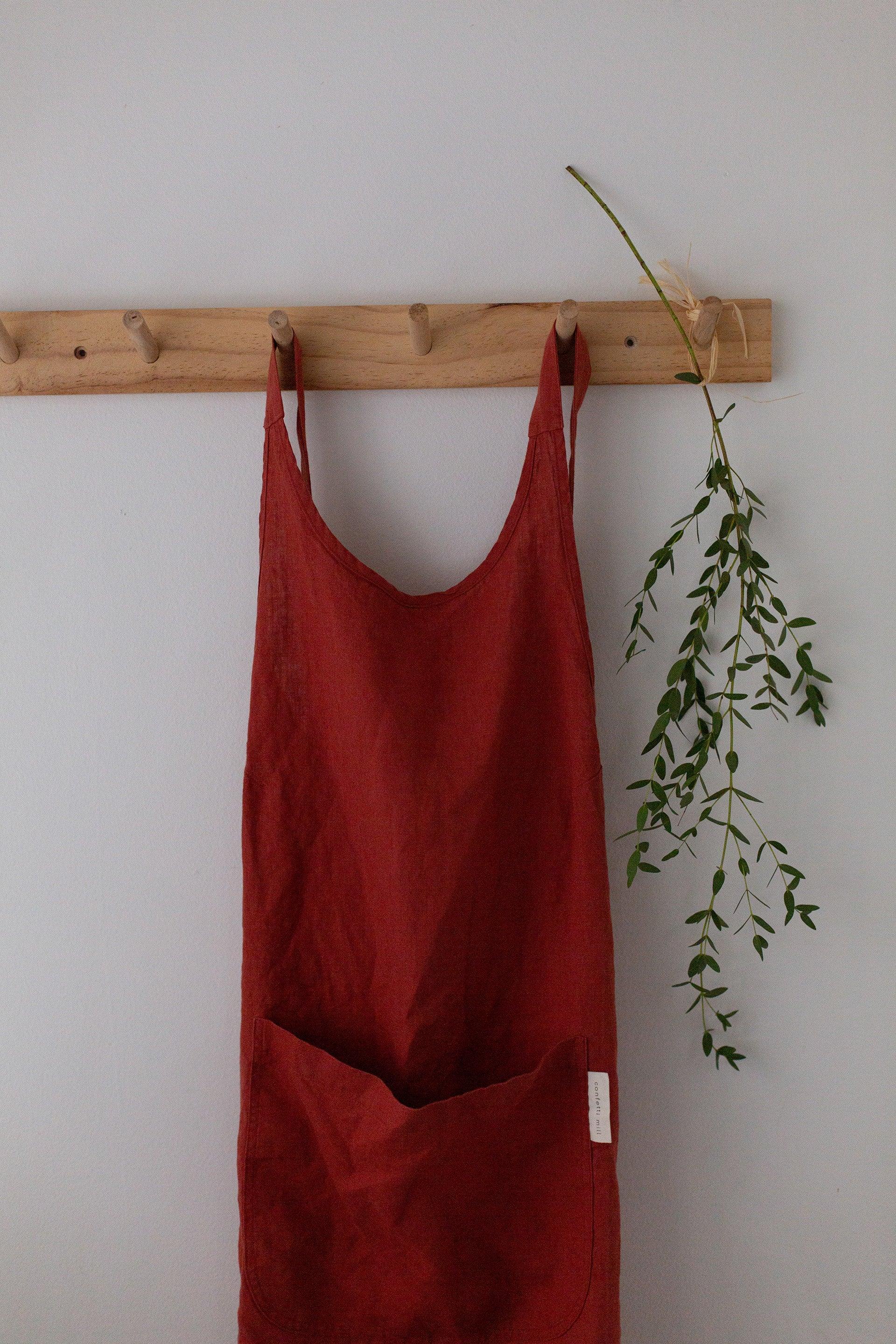 Linen Apron - Terracota