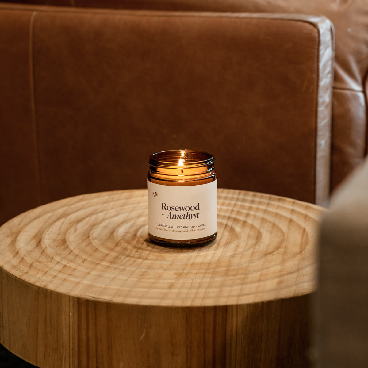 Rosewood + Amethyst Candle Jar