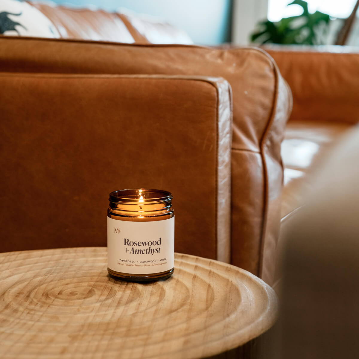 Rosewood + Amethyst Candle Jar