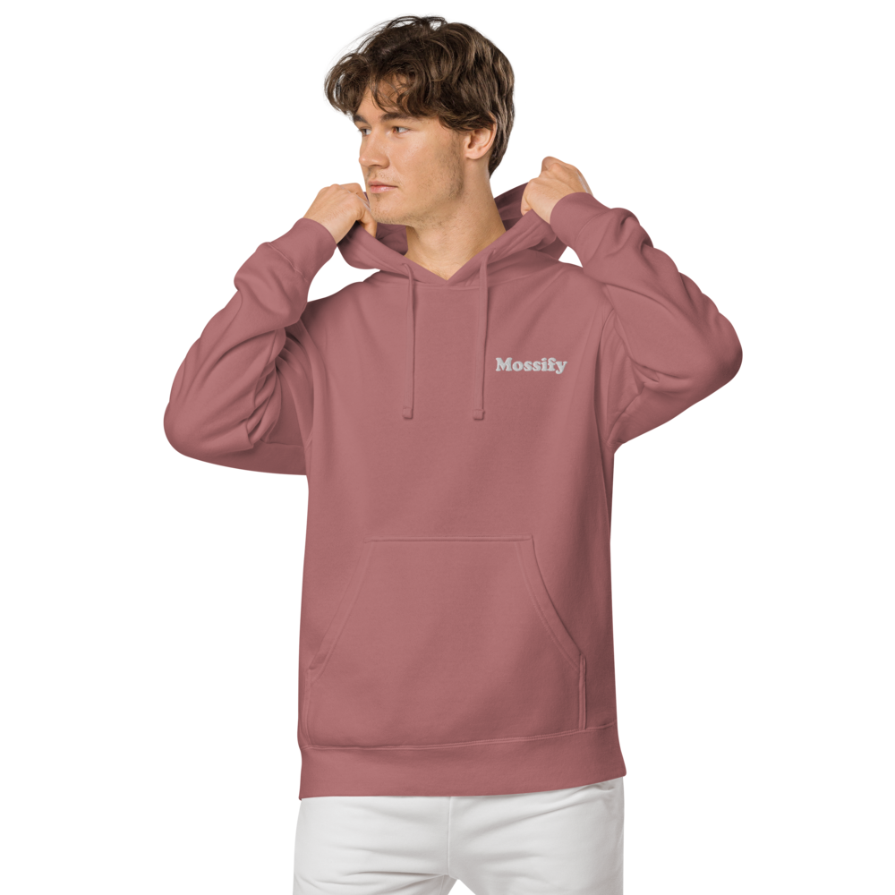 Mossify Pigment-Dyed Hoodie Unisex - Embroidered