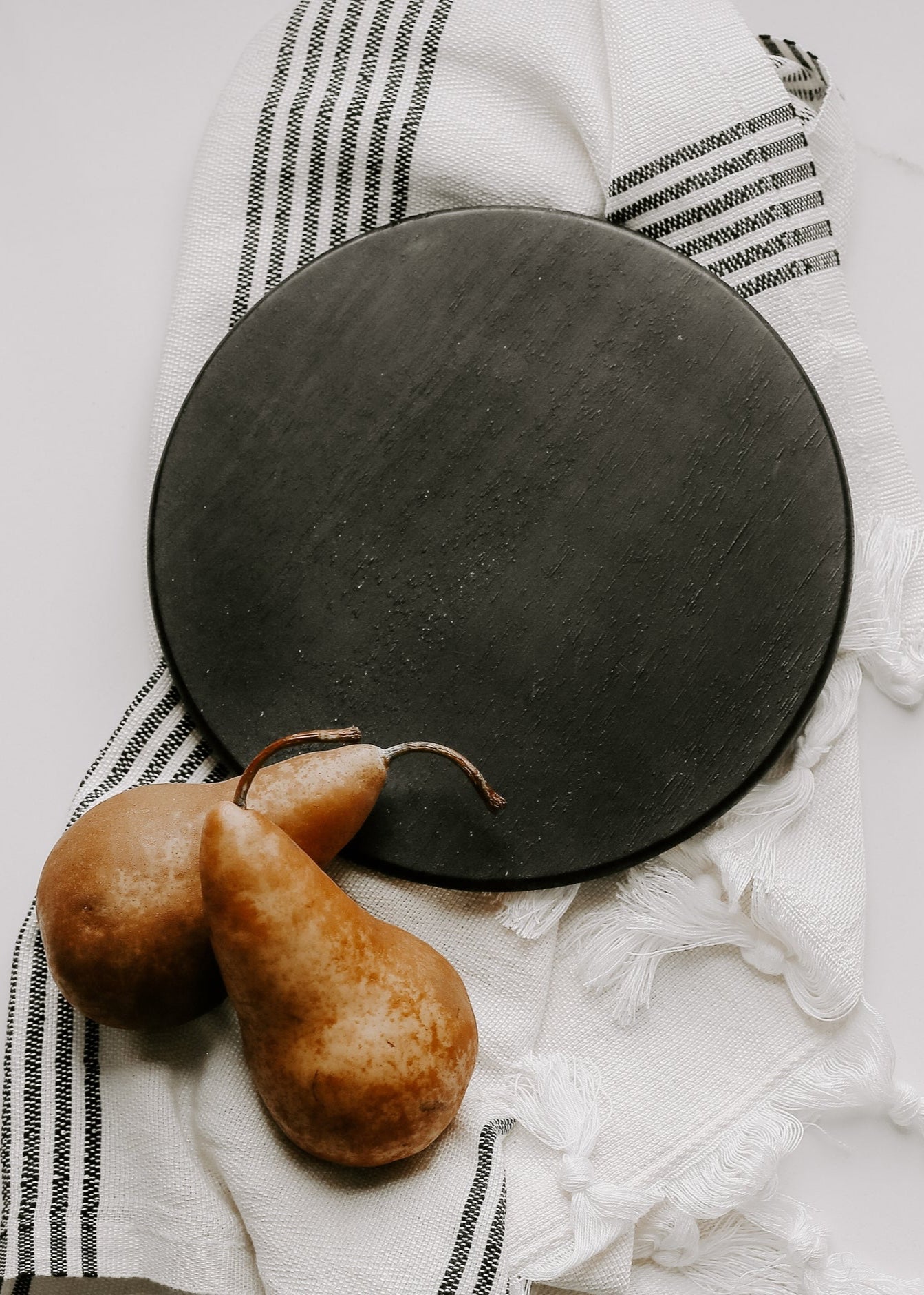 Wood Pedestal Stand - Black