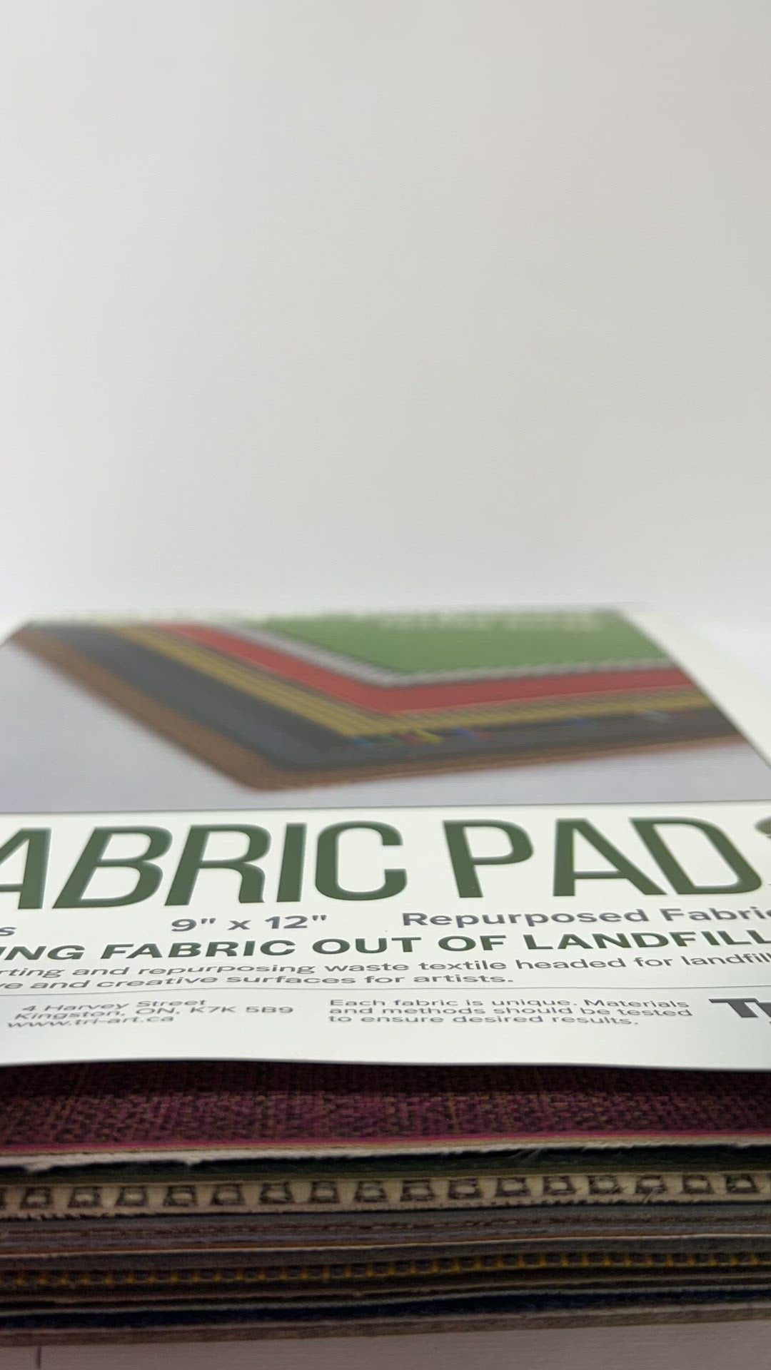 Load video: Tri-Art re/purposed Fabric Pad