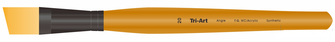 Tri-Art Artist Brushes - Short Synthetic - WC/Acryl - Angle - 20 - Art Noise