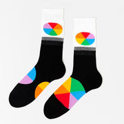 Yellow Owl Workshop - Color Wheel Crew Socks - Art Noise