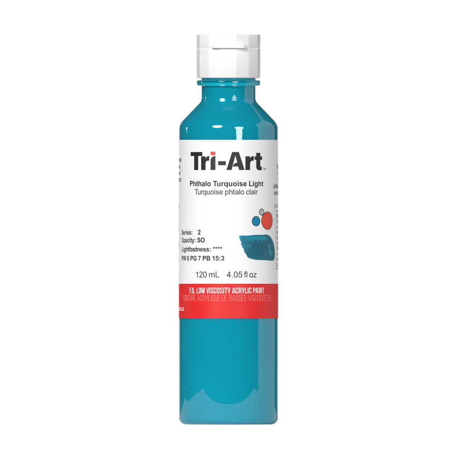 Tri-Art Low Viscosity - Phthalo Turquoise Light - 34mL - Art Noise