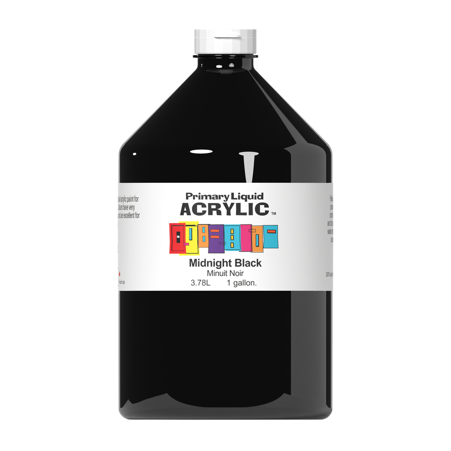 Primary Liquid Acrylic - Midnight Black - Art Noise