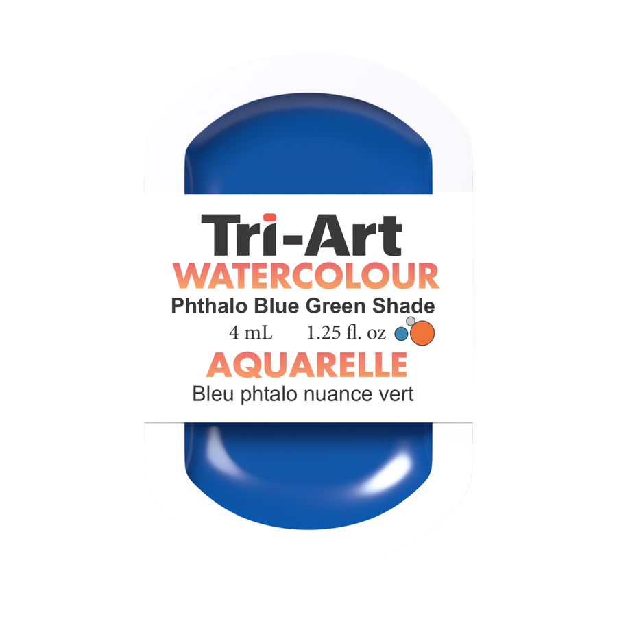 Tri-Art Water Colour Pans - Phthalo Blue - 4 mL