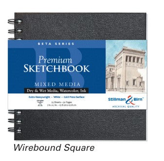 Stillman Birn- BETA Hardcover Wirebound Watercolour Sketchbook - 7x7" (4633096716375)