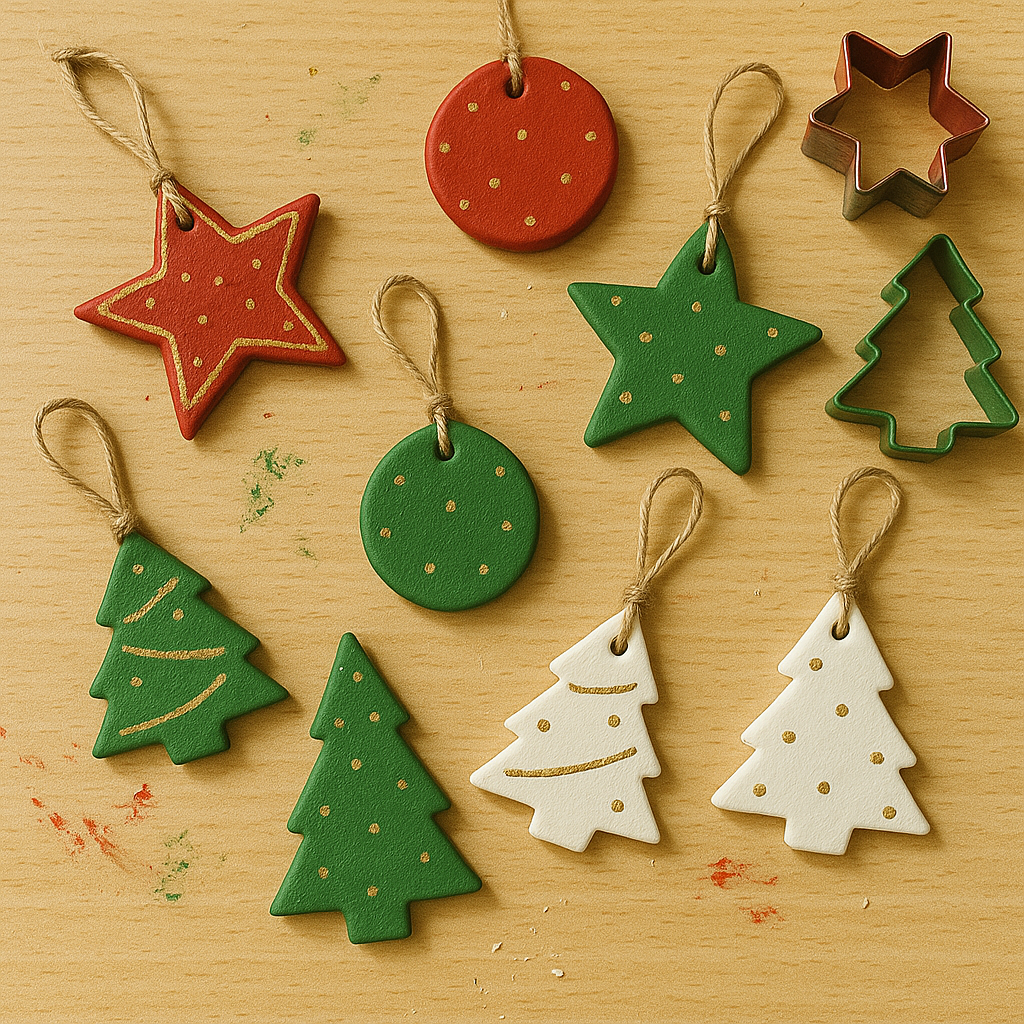 Air-Dry Clay Christmas Ornaments for Families