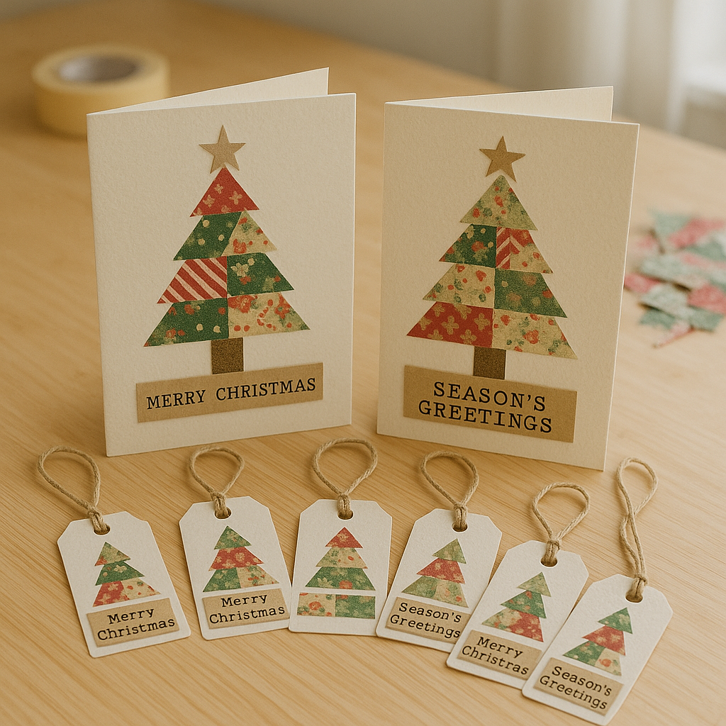 20-Minute Christmas Card and Tag Collage